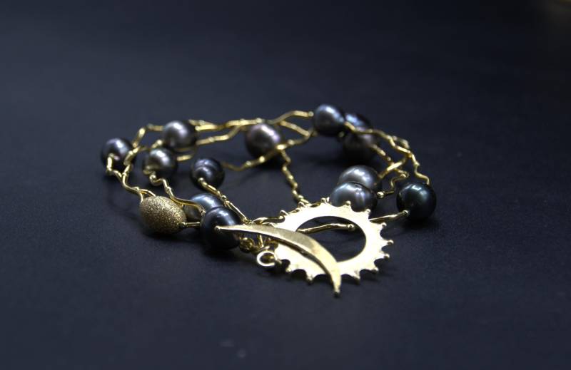 Unikat Luxuriöse Tahitiperlen-Kette Mit 925 Silberelementen von AtelierPelzer