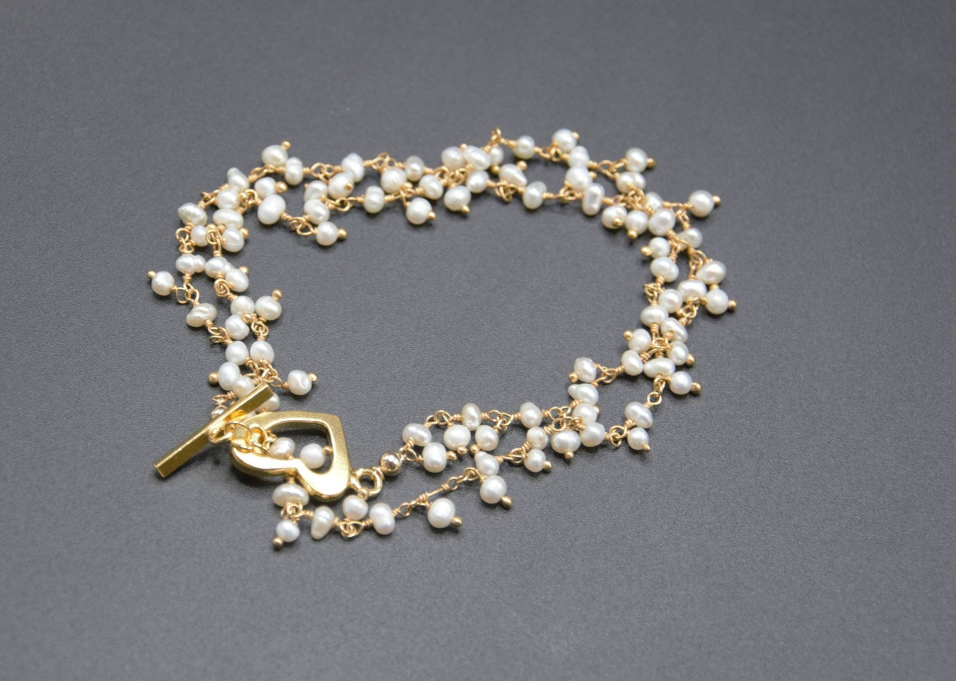 Zarte Perlenkette Mit Vergoldetem 925 Silber Zarte Perlenkette Mit Vergoldetem 925 Silber von AtelierPelzer