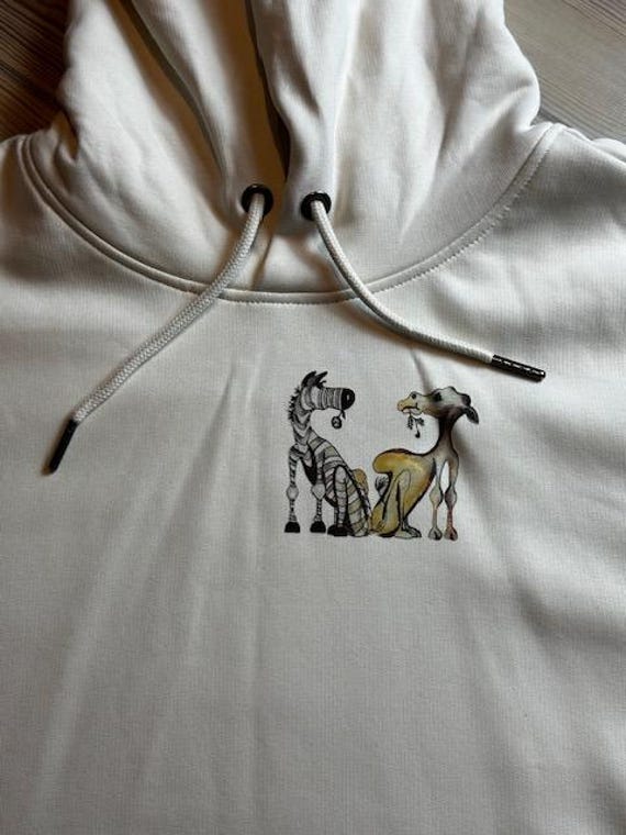 Kapuzensweatshirt Zebra Und Kamel Kapuzensweatshirt Zebra Und Kamel von AtelierPrismaShirts