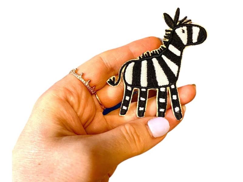 Zebra Patch Safari Tier Abzeichen Dekorative Diy Stickerei Gestickte Applikation Zebra-Liebhaber Geschenk von AtelierRSembroidery