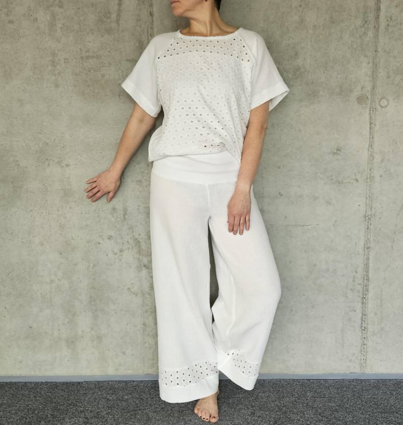 Kundalini Yoga Damenhose Aus Baumwolle-Musselin Kundalini Yoga Damenhose Aus Baumwolle-Musselin von AtelierSadhanaShop