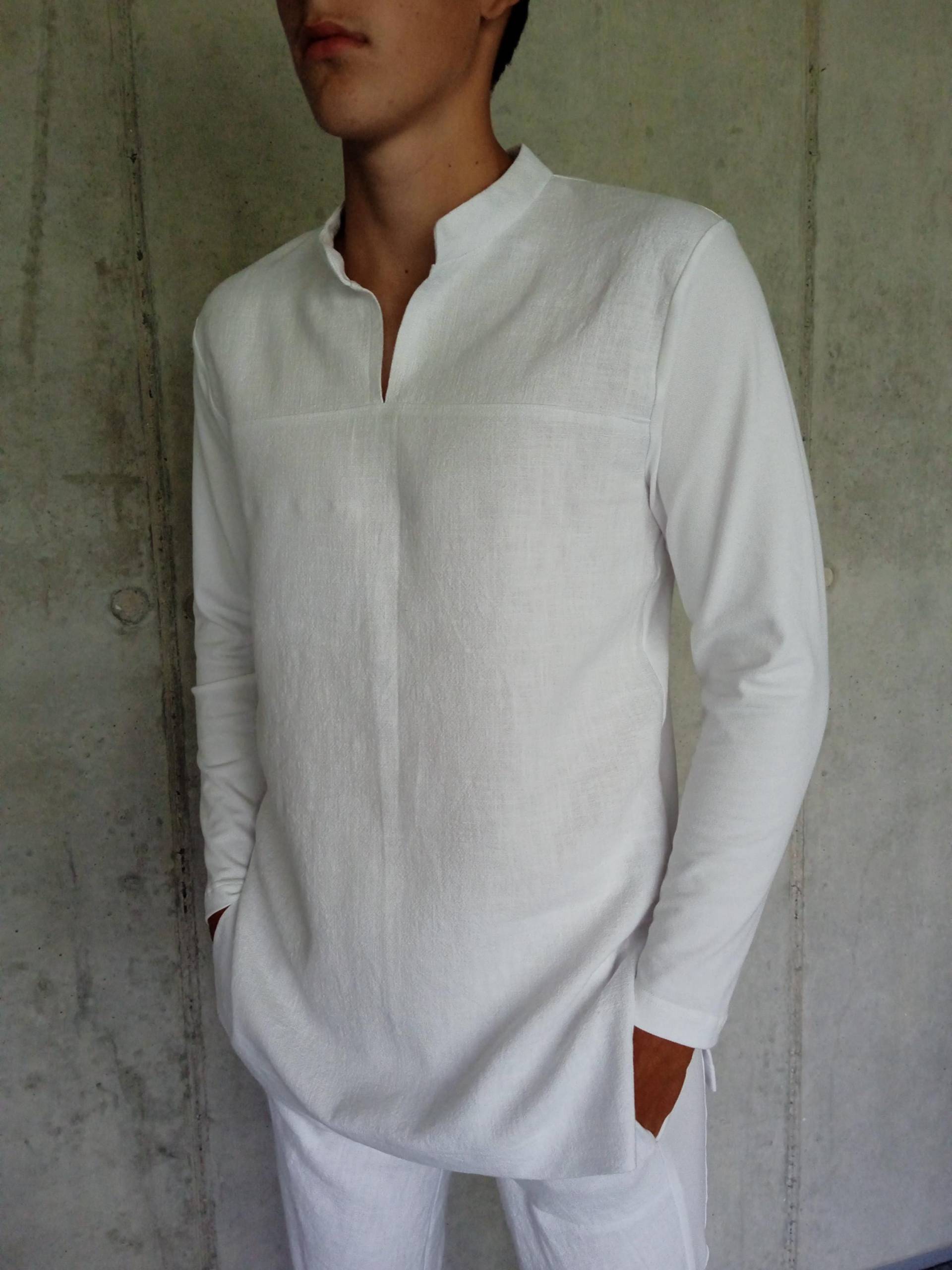 Kundalini Yoga Herrenhemd Aus Leinen Und Stretch von AtelierSadhanaShop