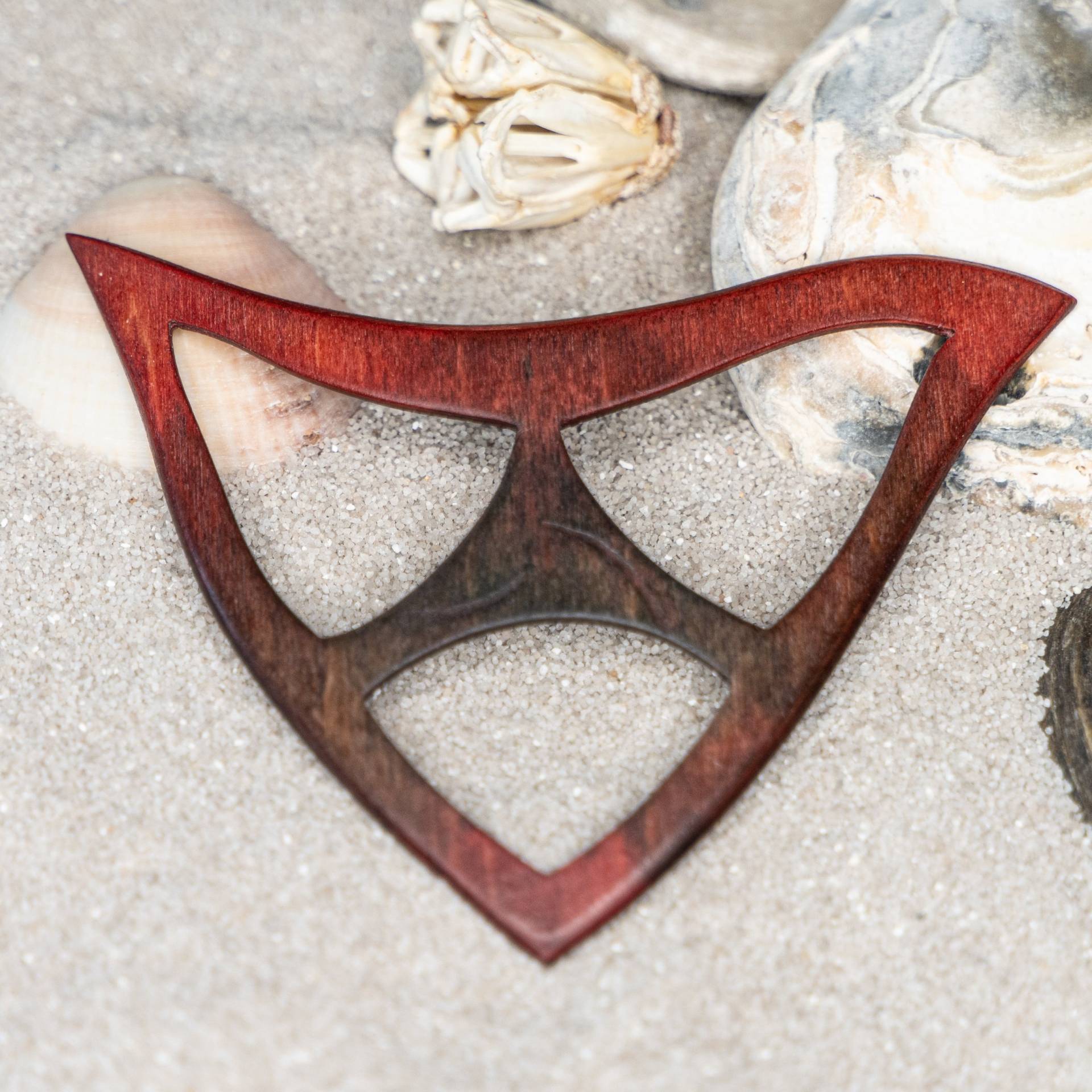 Schalring Aus Holz Mit 3 Löchern, Ideal Für Leichte Und Schwerere Tücher Schals, Sehr Formschön Stabil von AtelierSinger