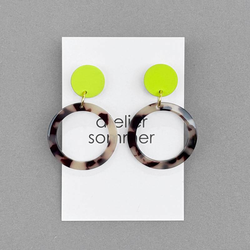 Leo Ohrringe Oh Limette, Ohrstecker, Leoparden Schmuck, Statement Leo Ohrringe Oh Limette, Ohrstecker, Leoparden Schmuck, Statement von AtelierSommer