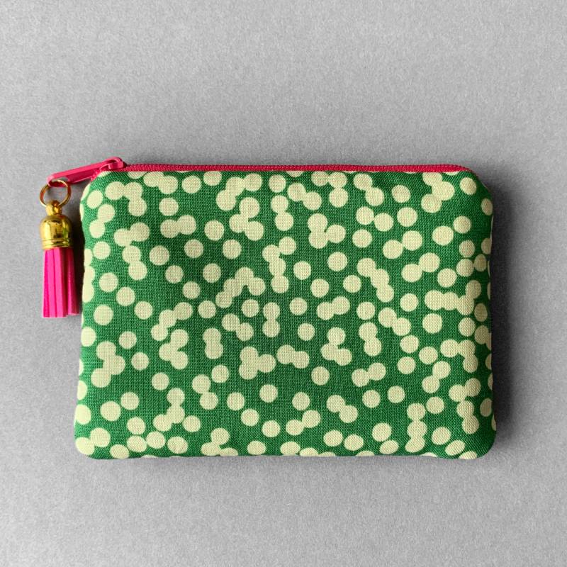 Mini Geldbeutel Dotty Green, Kleines Portemonnaie Mini Geldbeutel Dotty Green, Kleines Portemonnaie von AtelierSommer