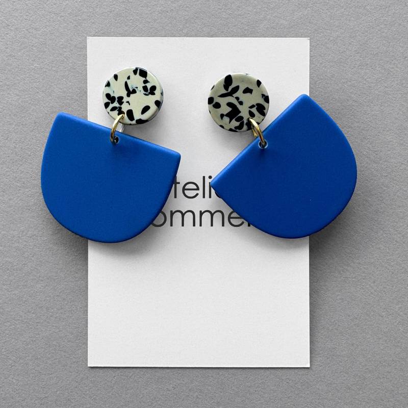 Ohrringe Sprenkel Blau, Ohrstecker, Leoparden Schmuck, Statement Ohrringe Sprenkel Blau, Ohrstecker, Leoparden Schmuck, Statement von AtelierSommer