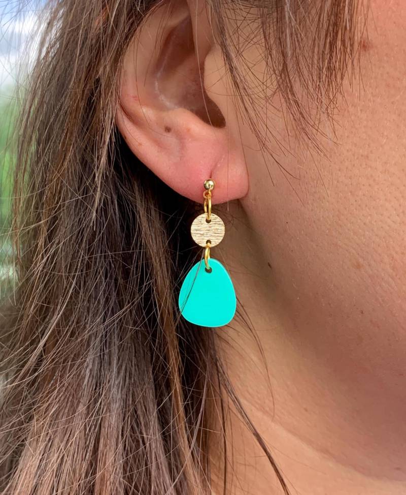 Ohrstecker Mini Mint, Statement Ohrringe, Bunter Schmuck von AtelierSommer