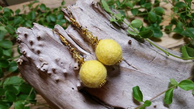 Ohrringe Aus Filz, Merinowolle von AtelierSonnenfaenger