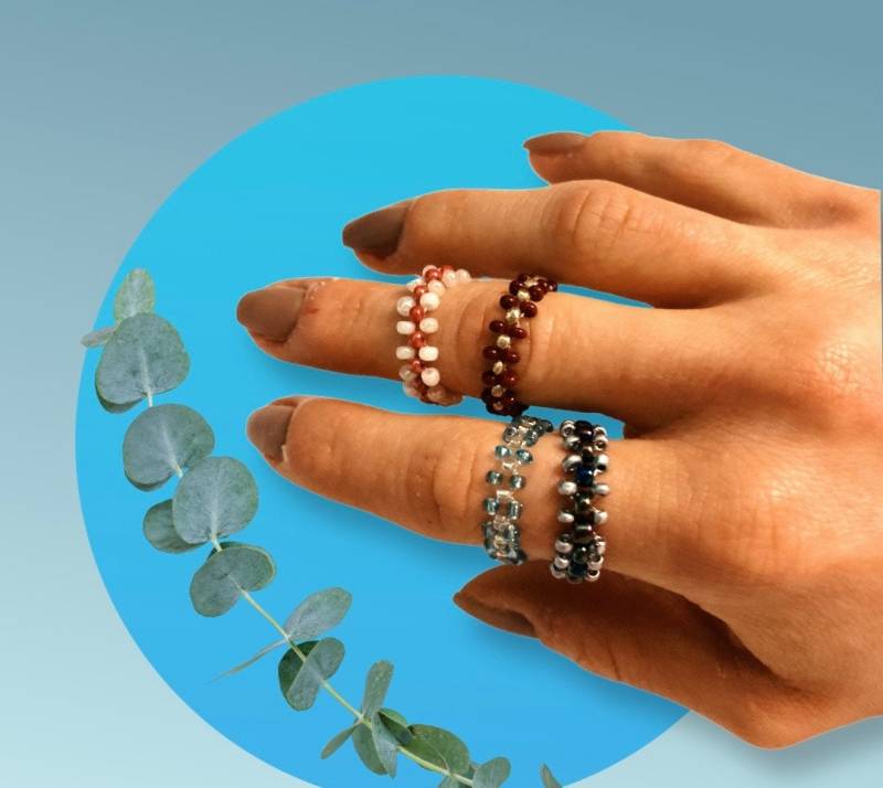 Perlenringe/Ringe Aus Perlen Feine Fingerringe Ateliertatie von AtelierTatie