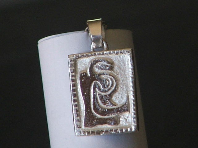 Mutter - Abstrakte Mutter Und Kind Anhänger in Sterling Silber - Made To Order von AtelierTheHun