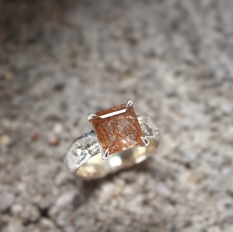 Bague En Argent Quarz Rutilquarz Für Frau von AtelierTiuh