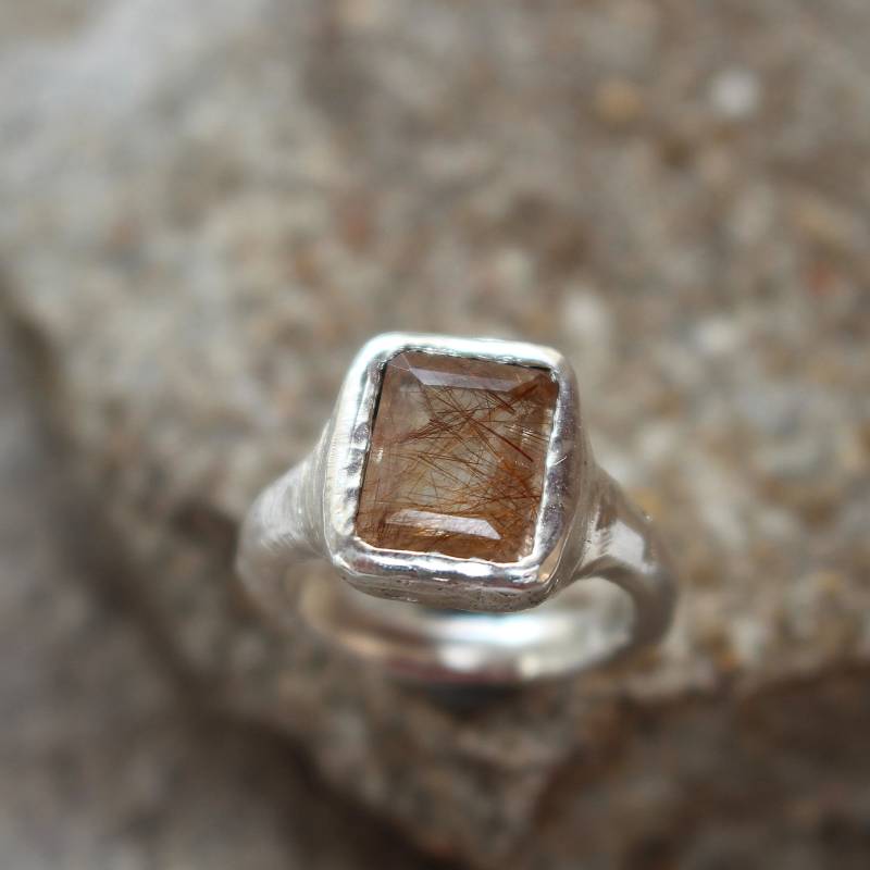 Bague En Argent Quarz Rutilquarz Für Frau von AtelierTiuh