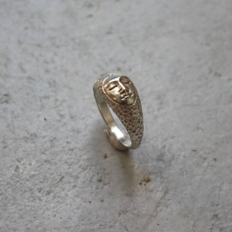 Siegelring Silber Gesichtsring, Unisex Siegelring Silber Gesichtsring, Unisex von AtelierTiuh