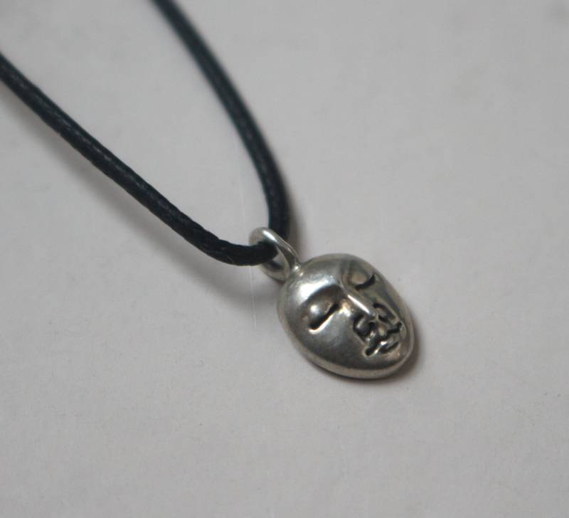 Silber Mondgesicht Anhänger Und Halskette, Unisex Schmuck Silber Mondgesicht Anhänger Und Halskette, Unisex Schmuck von AtelierTiuh