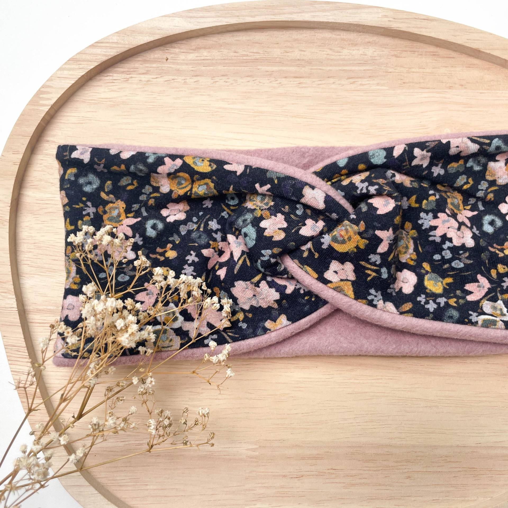 Knoten-stirnband Aus 100% Baumwoll-Fleece Und Blumen-Jersey Für Frauen Mädchen/Turban-stirnband Matching-Outfit Mama & Tochter von AtelierTomtit