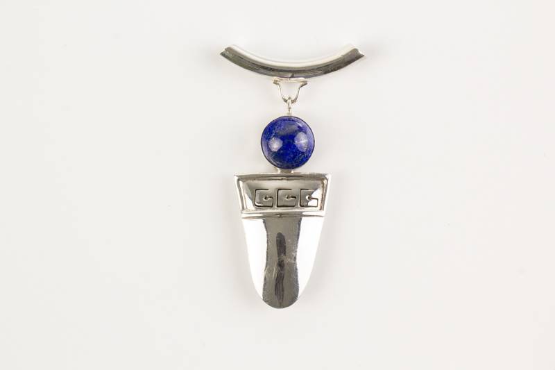 Anhänger Sterling Silber Modernist Lapis Lazuli von AtelierZurLinde