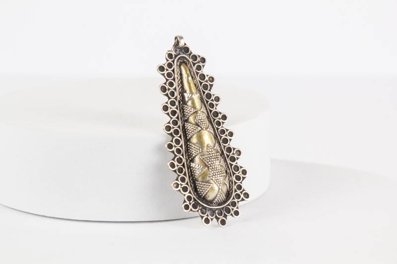 Anhänger Turkmenisch Silber Vergoldet Vintage Anhänger Turkmenisch Silber Vergoldet Vintage von AtelierZurLinde