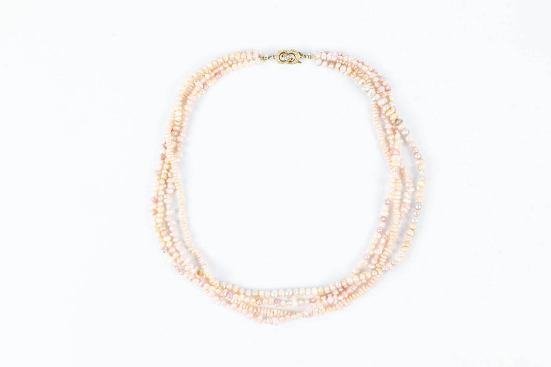 Collier 585 Gold Süßwasserperlen Vintage Halskette Collier 585 Gold Süßwasserperlen Vintage Halskette von AtelierZurLinde