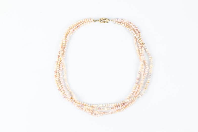 Collier 585 Gold Süßwasserperlen Vintage Halskette von AtelierZurLinde