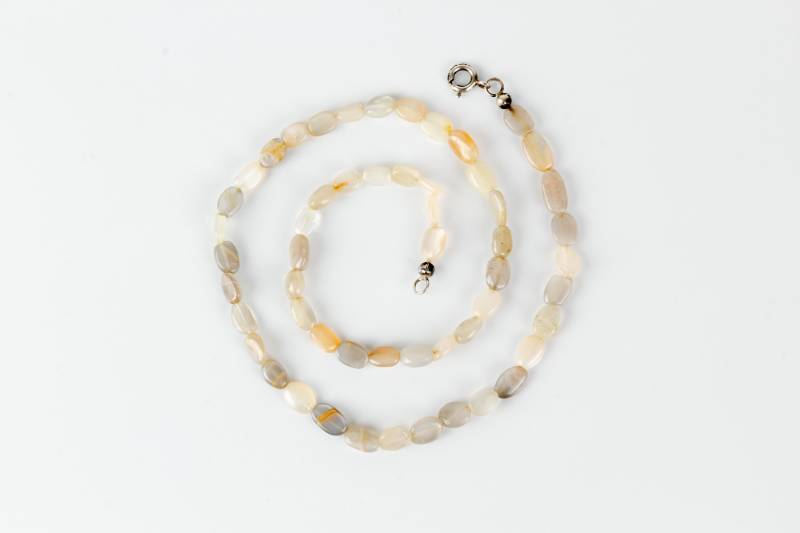 Mondstein Edelstein Halskette Silber Verschluss von AtelierZurLinde