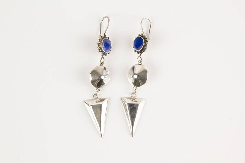 Ohrringe Lapis Lazuli Edelstein Sterling Silber von AtelierZurLinde