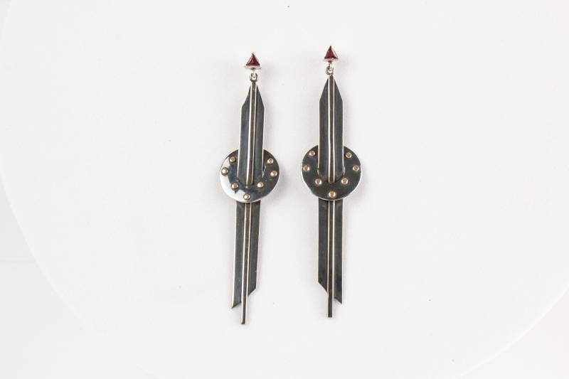 Ohrringe Sterling Silber Spinel 0, 2Ct 14K Vergoldet von AtelierZurLinde