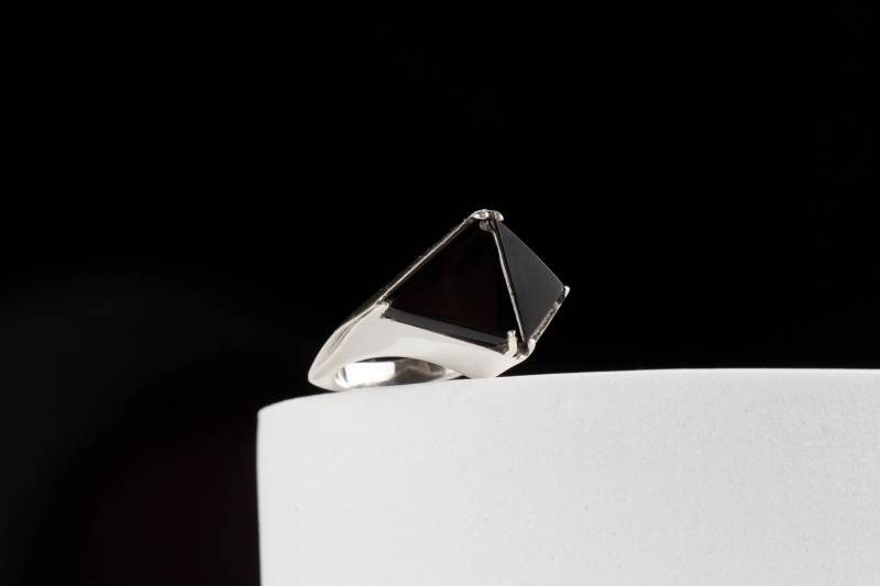 Ring 925 Sterling Silber Onyx Edelstein Massiv von AtelierZurLinde