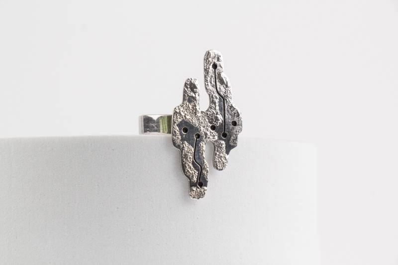 Ring Sterling Silber Modernist Massiv 925 von AtelierZurLinde