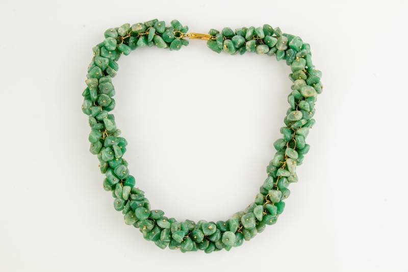 Splitterkette Aventurin Edelstein Halskette 219G 52 cm von AtelierZurLinde