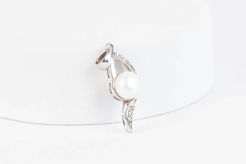 Vintage Sterling Silber Anhänger Perle von AtelierZurLinde