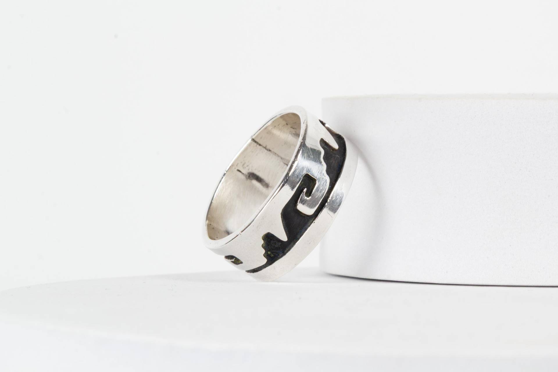sterling Silber Ring Mexico Massiv 925 Relief sterling Silber Ring Mexico Massiv 925 Relief von AtelierZurLinde