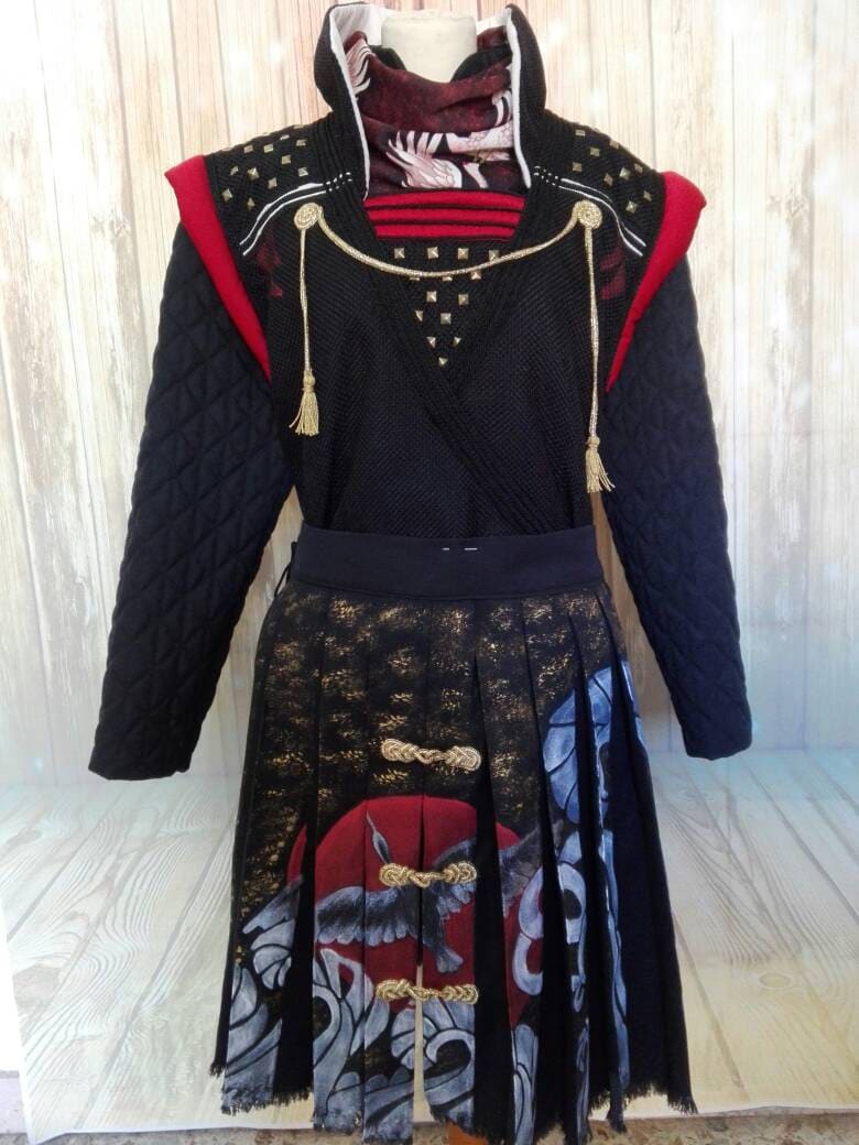 Handbemaltes Samurai-Kostüm von Atelierbacodaseta