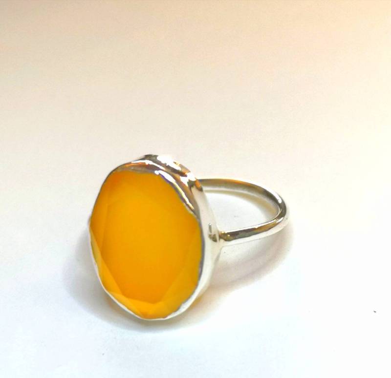 Ring in Silber Mit Einem Agatha Sonne Ring in Silber Mit Einem Agatha Sonne von Atelierdeverson