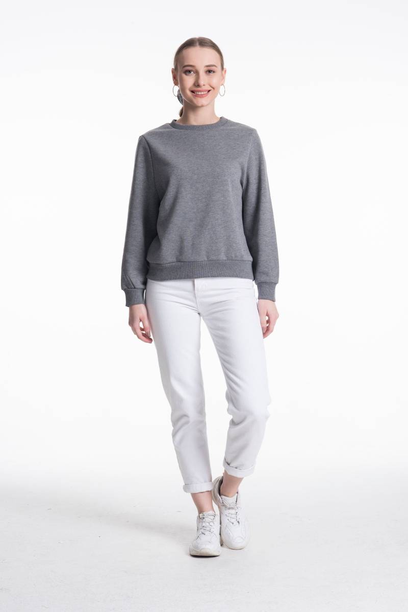 Unisex Sweatshirt Aus Grauer Baumwollmischung Übergroße Passform, Gebürstetes Innenleben Unisex Sweatshirt Aus Grauer Baumwollmischung Übergroße Passform, Gebürstetes Innenleben von AtenLdn