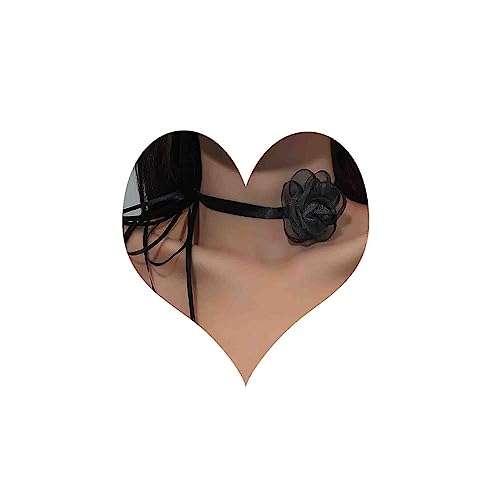 Atentuyi Boho-Choker mit schwarzer Rose, Halskette mit schwarzer Spitze, Blumen-Choker, schwarze Blumen-Choker, Party, Abschlussball, Handblume, lange Wickelschleife Halskette, Schmuck für Frauen Atentuyi Boho-Choker mit schwarzer Rose, Halskette mit schwarzer Spitze, Blumen-Choker, schwarze Blumen-Choker, Party, Abschlussball, Handblume, lange Wickelschleife Halskette, Schmuck für Frauen von Atentuyi