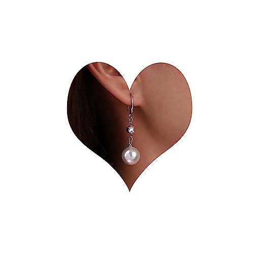 Atentuyi Boho Perlenohrringe Silberne Lange Perlenohrringe Perlenohrringe Perlenkette Ohrringe Vintage Ohrringe Funkelnde Cz Ohrringe Schmuck Für Frauen Und Mädchen von Atentuyi