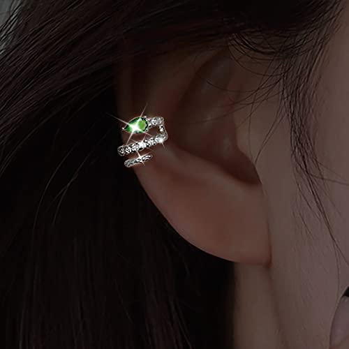Atentuyi Boho Schlange Ohrmanschette Ohrringe Silber Schlange Wrap Ohrring Grün Cz Schlange Ohrringe Schlange Geformt Ohrringe Clip Auf Knorpel Ohrring Schlange Hoop Ohrringe Schmuck Frauen Mädchen von Atentuyi