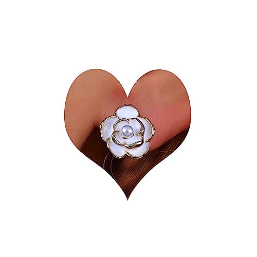 Atentuyi Boho Weiße Blume Ohrstecker Gold Hochzeit Blume Ohrringe Acryl Floral Ohrringe Kamelie Perle Ohrringe Rose Ohrringe Für Frauen Und Mädchen Bräute Brautjungfern Schmuck von Atentuyi