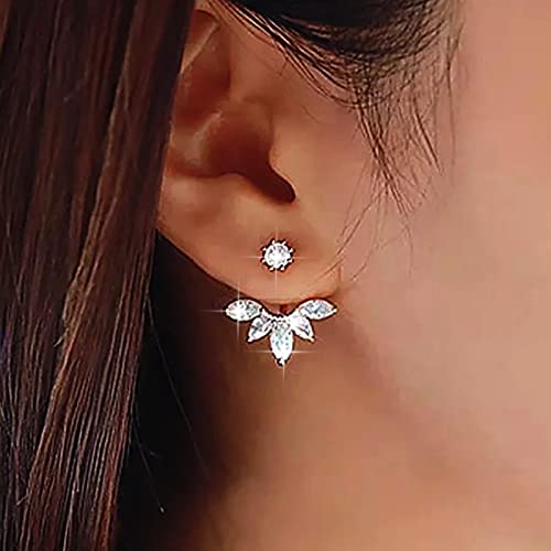 Atentuyi Cz Blatt Ohrringe Gold Cz Ohr Jacke Strass Ohrstecker Ohrringe Kubischer Zirkonia Vorne Zurück Ohrringe Kristall Kletterer Ohrringe Schmuck Für Frauen Und Jugendliche Mädchen von Atentuyi