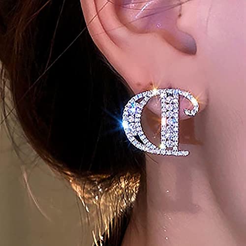 Atentuyi Cz D Ohrstecker Silber Buchstabe D Ohrringe Anfangsbuchstabe Ohrringe Buchstabe Ohrstecker Ohrringe Cz Ohrstecker Strass Ohrringe Einfache Ohrringe Schmuck Für Frauen Und Mädchen von Atentuyi