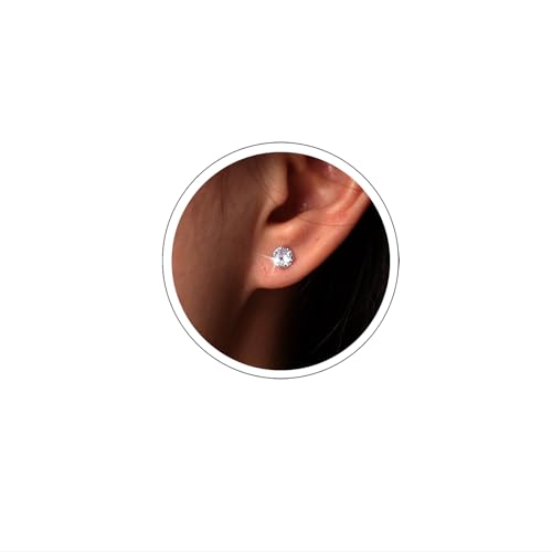 Atentuyi Glitzernde Mini Ohrstecker Silberne Kleine Cz Ohrstecker Lange Ohrstecker Kristall Ohrstecker Teeny Tiny Ohrstecker Nasenstecker Knorpel Piercing Ohrringe Schmuck Für Frauen Mädchen 5 Mm von Atentuyi