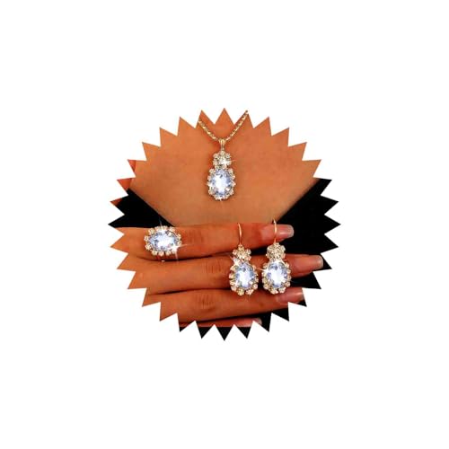 Atentuyi Gold Bräute Hochzeit Ohrring Und Halskette Set Ring Schmuck Set Rot Grün Smaragd Kristall Anhänger Halskette Prom Schwarz Strass Ohrringe Blau Cz Tränen Halskette Party Braut Ohrringe Fallen Atentuyi Gold Bräute Hochzeit Ohrring Und Halskette Set Ring Schmuck Set Rot Grün Smaragd Kristall Anhänger Halskette Prom Schwarz Strass Ohrringe Blau Cz Tränen Halskette Party Braut Ohrringe Fallen von Atentuyi