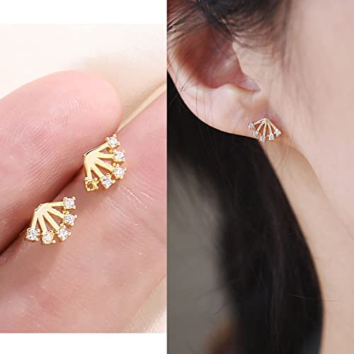 Atentuyi Kleine Cz Ohrstecker Gold Mini Ohrstecker Kubischer Zirkonia Ohrringe Cz Winzige Ohrringe Zierliche Einfache Ohrringe Minimalistische Ohrringe Schmuck Für Frauen Und Mädchen von Atentuyi