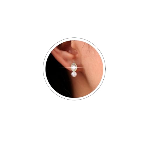 Atentuyi Mini Ohrstecker Gold Mini Kristall Ohrstecker Kleine Perlen Ohrringe Oval Klarer Kristall Ohrringe Hochzeit Braut Cz Ohrringe Winzige Ohrstecker Schmuck Für Frauen Und Mädchen von Atentuyi