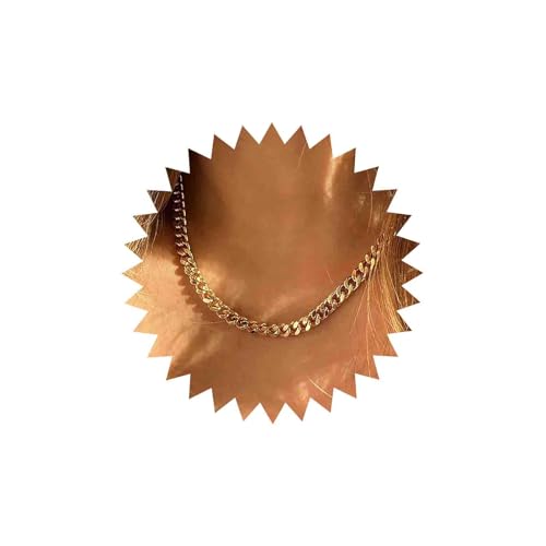 Atentuyi Punk Chunky Gold Choker Panzerkette Halskette Cuban Link Halskette Kurzer Kragen Schlüsselbein Halskette Schmuck für Frauen Männer und Mädchen von Atentuyi