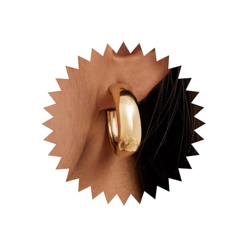 Atentuyi Punk Klobige Gold Breiter Huggie Creolen Ohrring Runder Dicker Kreis Statement Ohrringe Schmuck für Frauen und Mädchen Atentuyi Punk Klobige Gold Breiter Huggie Creolen Ohrring Runder Dicker Kreis Statement Ohrringe Schmuck für Frauen und Mädchen von Atentuyi