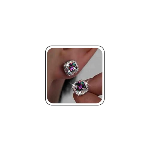 Boho Hochzeit Mini Strass Ohrstecker Gold Silber Quadrate Kristall Kleine Ohrringe Einfach Zierlich Cz Diamant Prom Funkelnde Winzige Niedlich Kleiner Zart Minimalistischen Trendigen Schmuck Frauen von Atentuyi