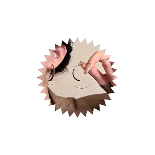 Gold Einfädler Ohrringe Tränen Ohrringe Linie Durchziehen Ohrringe Ohrstecker Emaille Rot Hoop Ohrringe Huggie Hoop Ohrringe Halb Reif Ohrringe Offen Reif Ohrringe Einfach Minimalistisch Frauen von Atentuyi