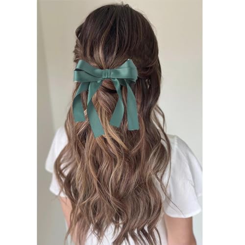 Green Haarschleifen Für Frauen Schleife Haarspangen Seidig Satin Schleife Clips Niedlichen Haarschleife Clips Französisch Haar Band Bogen Langen Schwanz Bögen Hochzeit Spange Bogenknoten Haarschmuck Green Haarschleifen Für Frauen Schleife Haarspangen Seidig Satin Schleife Clips Niedlichen Haarschleife Clips Französisch Haar Band Bogen Langen Schwanz Bögen Hochzeit Spange Bogenknoten Haarschmuck von Atentuyi