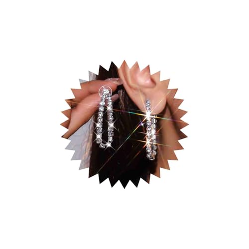 Long Strass Ohrringe Silber Hochzeit Ohrringe Prom Strass Ohrringe Strass Ohrringe Tropfen Ohrringe Cz Funkelnde Braut Ohrringe Kristall Quaste Erklärung Ohrringe Schmuck Für Frauen von Atentuyi